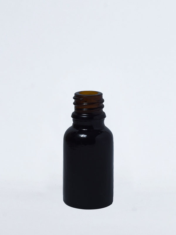 15ML Glossy Black Spray Painted Glass Dropper Bottle
